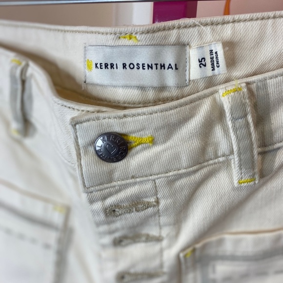 NWT KERRI Rosenthal Cream Flare & Wide Leg Jeans - Picture 2 of 10